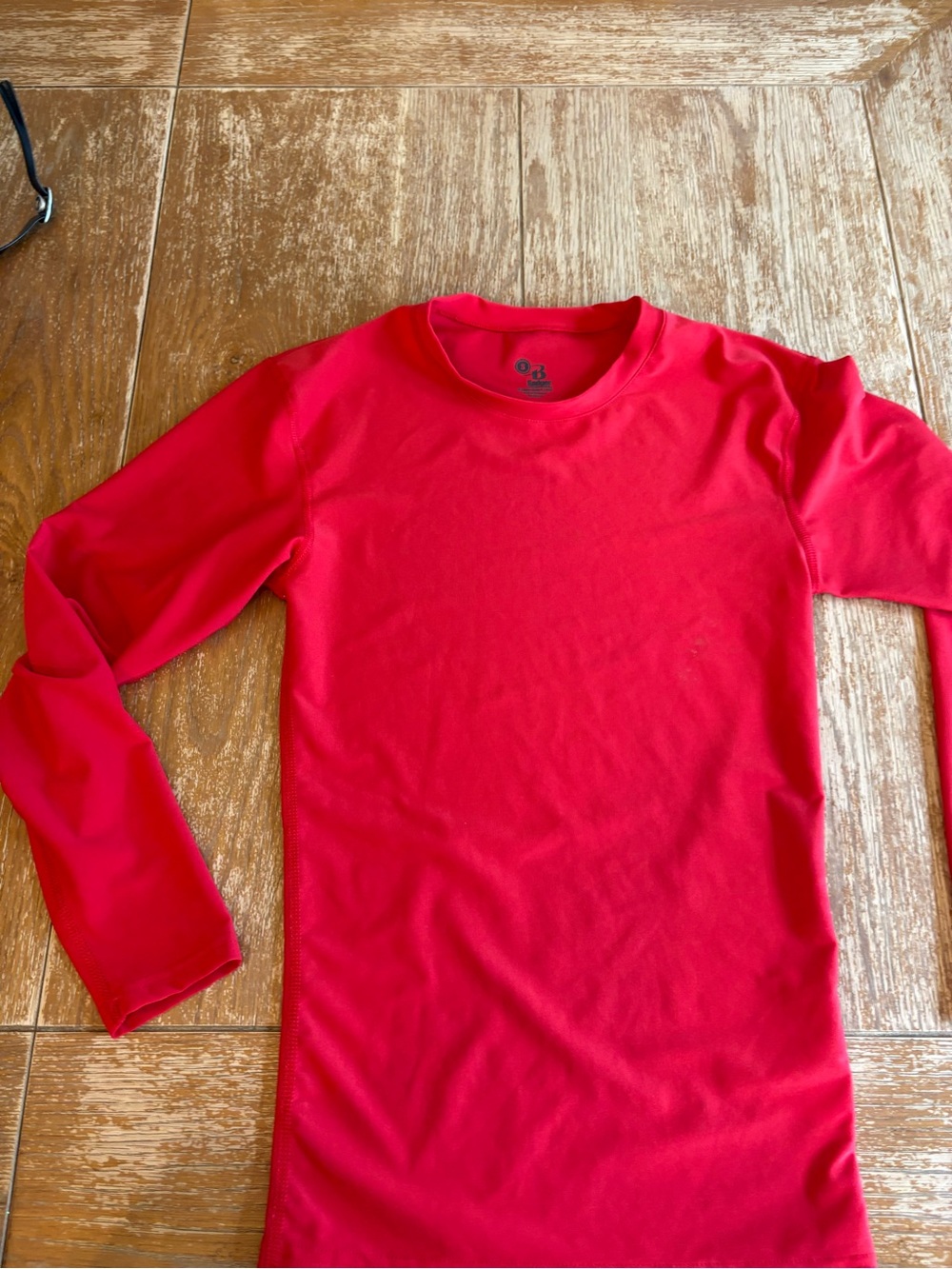 Men’s red small long sleeve football compression shirt